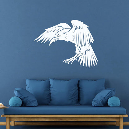 Black Raven Bird Gothic Style Crow Fine Carving Decals Glass Stickers