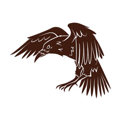 Black Raven Bird Gothic Style Crow Fine Carving Decals Glass Stickers