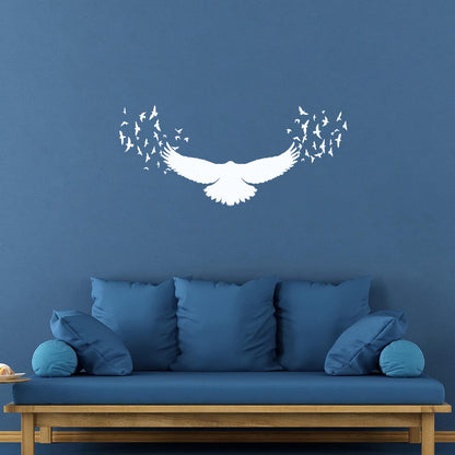 Lettering Stickers Black Raven Gothic Birds Patterns Do Not Damage The Wall Surface