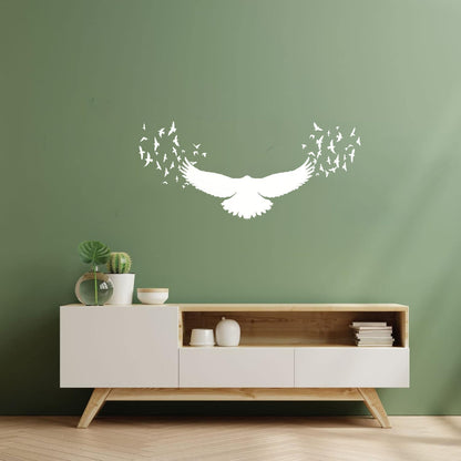 Lettering Stickers Black Raven Gothic Birds Patterns Do Not Damage The Wall Surface