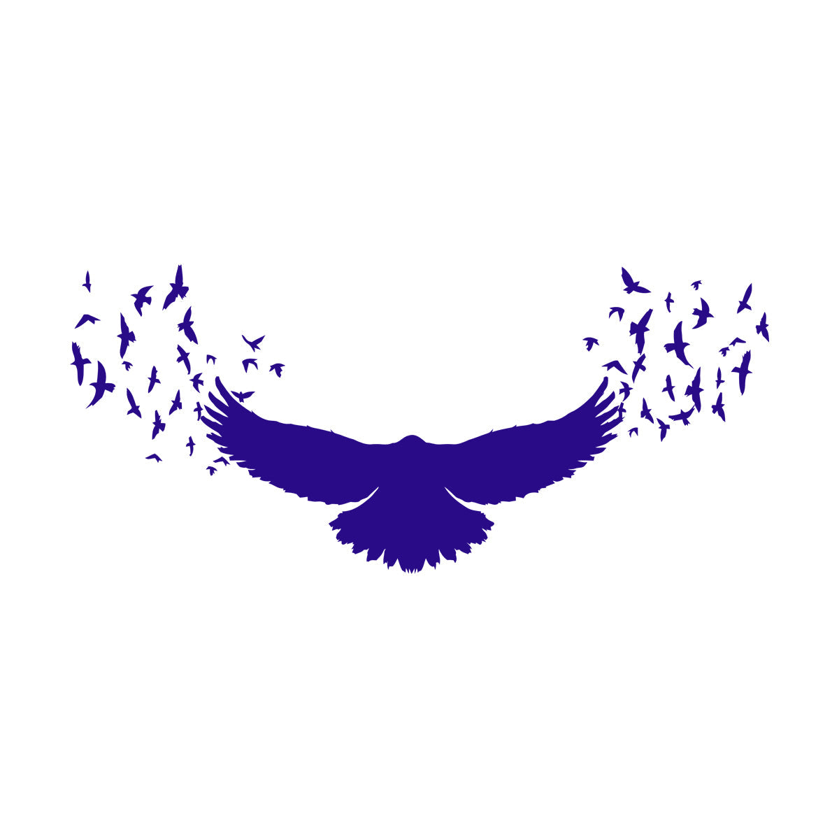 Lettering Stickers Black Raven Gothic Birds Patterns Do Not Damage The Wall Surface