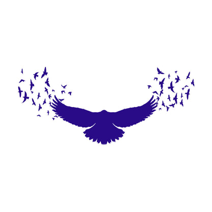 Lettering Stickers Black Raven Gothic Birds Patterns Do Not Damage The Wall Surface