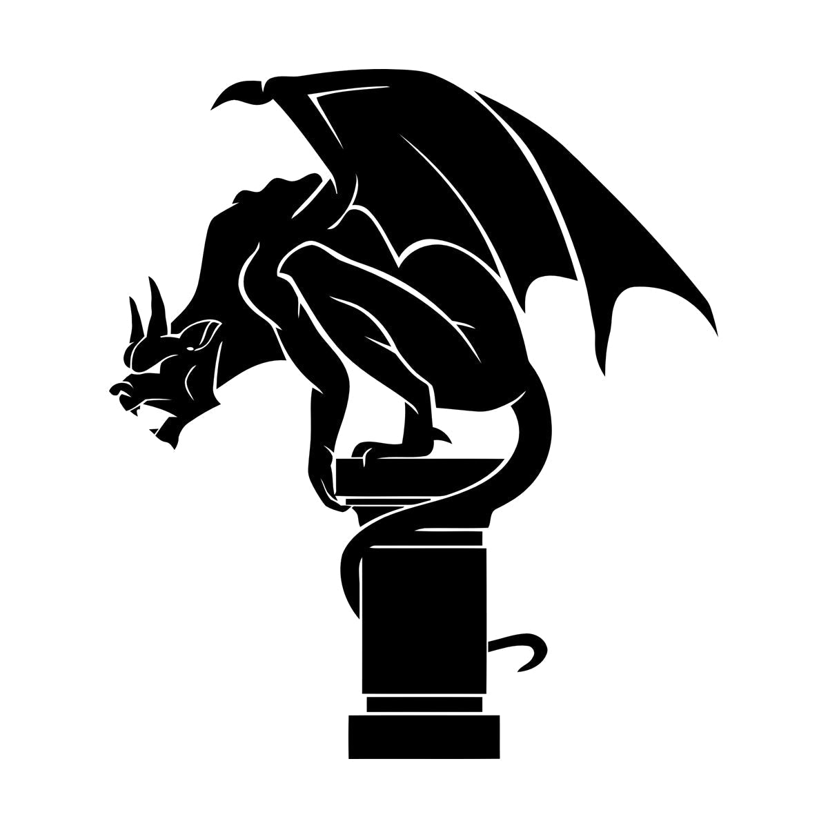 Gargoyle Gothic Statue Ation Home Vinyl Wall Stickers Self Adhesive