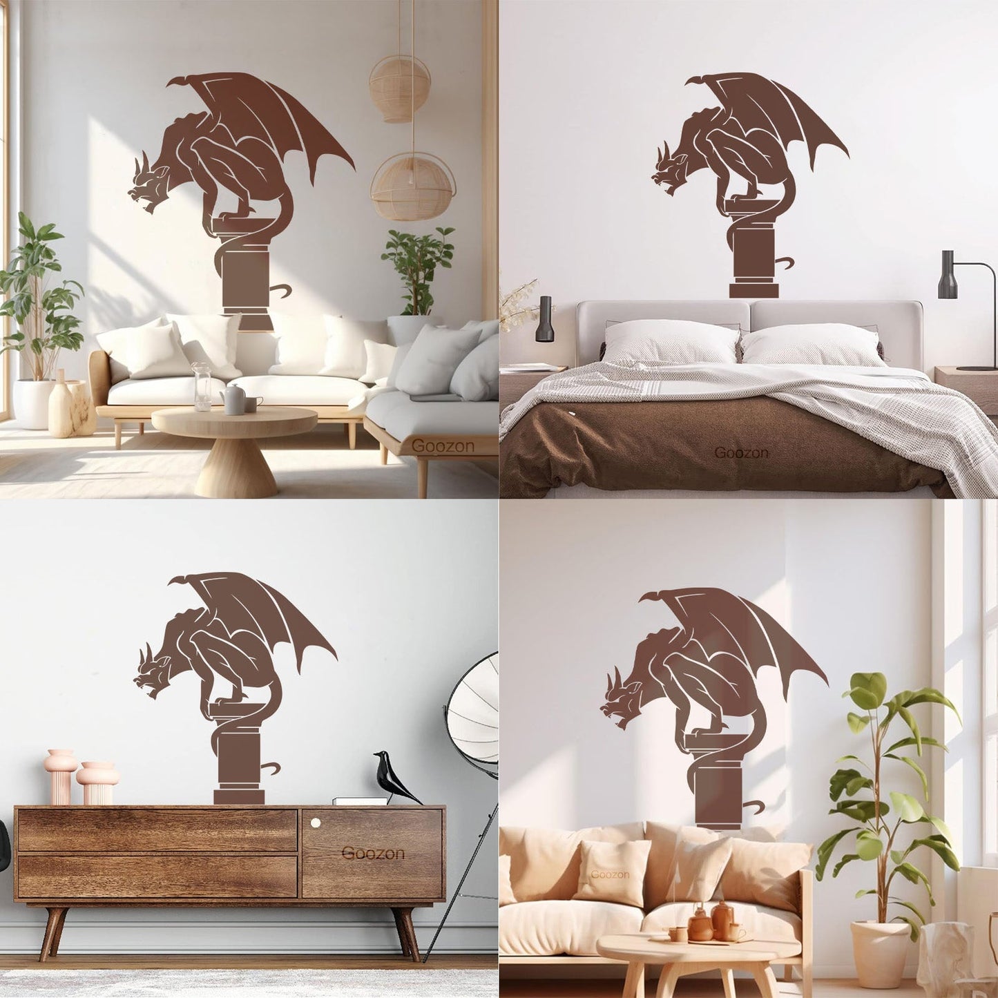 Gargoyle Gothic Statue Ation Home Vinyl Wall Stickers Self Adhesive