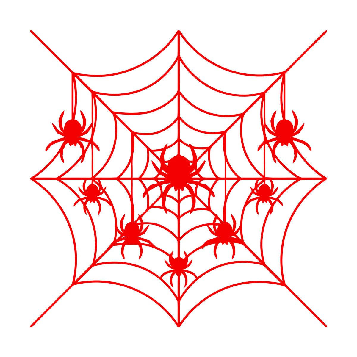 Fine Carving Decals Spiders Web Patterns Insect Predator Gothic Equipped With Transfer Film Kit