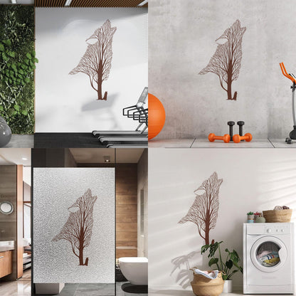 Tree Howling Wolf Raven Animals Gothick Style Wall Decals Pvc Waterproof
