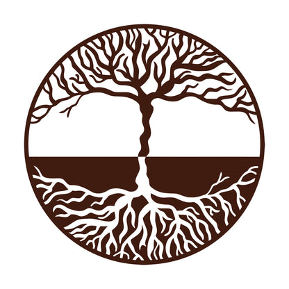 Lettering Stickers Tree Of Life Yin Yang Symbol Gothick Style It Won'T Fall Off