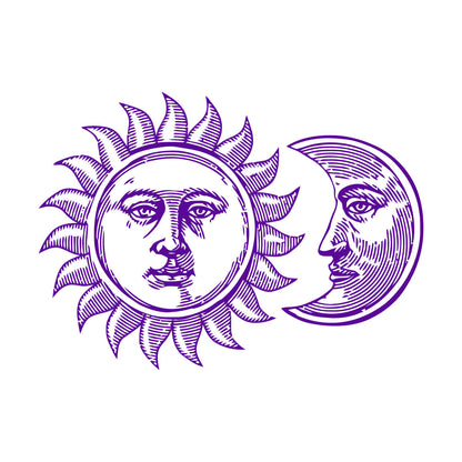 Wall Stickers Paster Paper Sun And Moon Tribal Gothic Cool Glass Stickers
