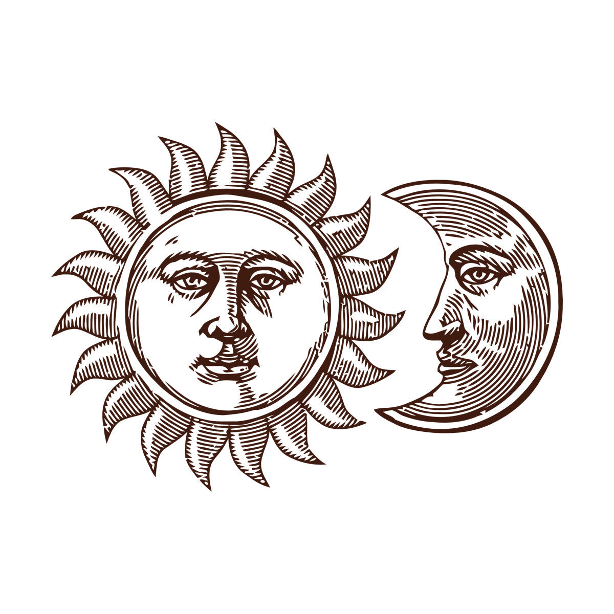 Wall Stickers Paster Paper Sun And Moon Tribal Gothic Cool Glass Stickers