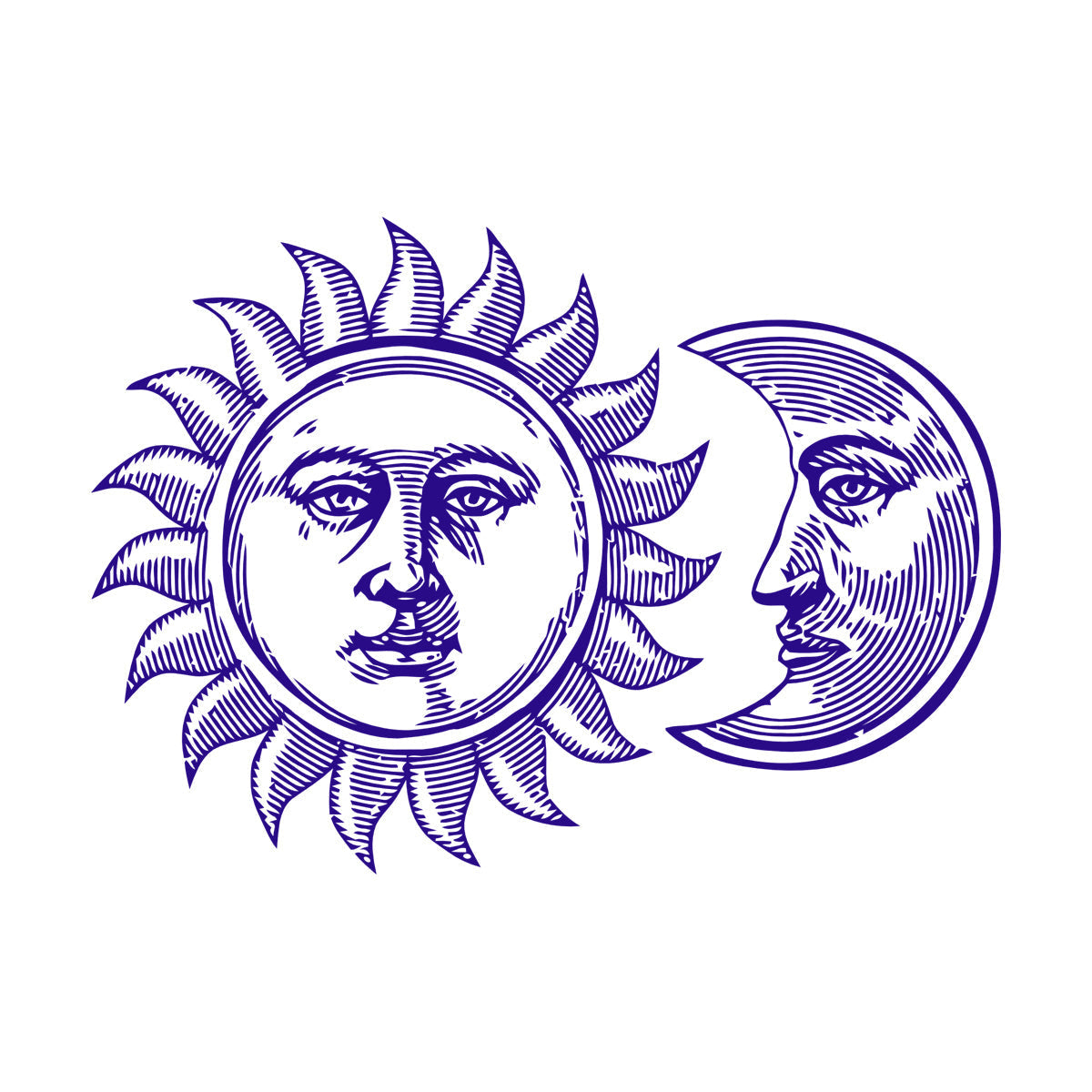 Wall Stickers Paster Paper Sun And Moon Tribal Gothic Cool Glass Stickers