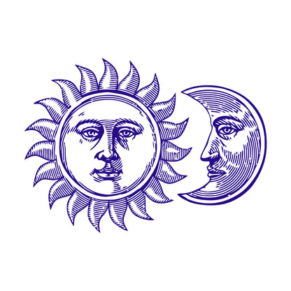Wall Stickers Paster Paper Sun And Moon Tribal Gothic Cool Glass Stickers