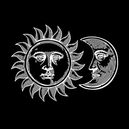 Wall Stickers Paster Paper Sun And Moon Tribal Gothic Cool Glass Stickers