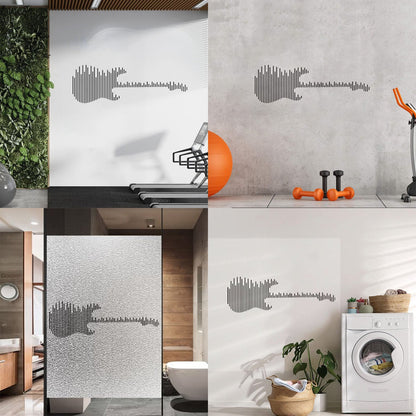 Engraving Stickers Sound Wave Audio Abstract Guitar Music Can Modify And Add Information