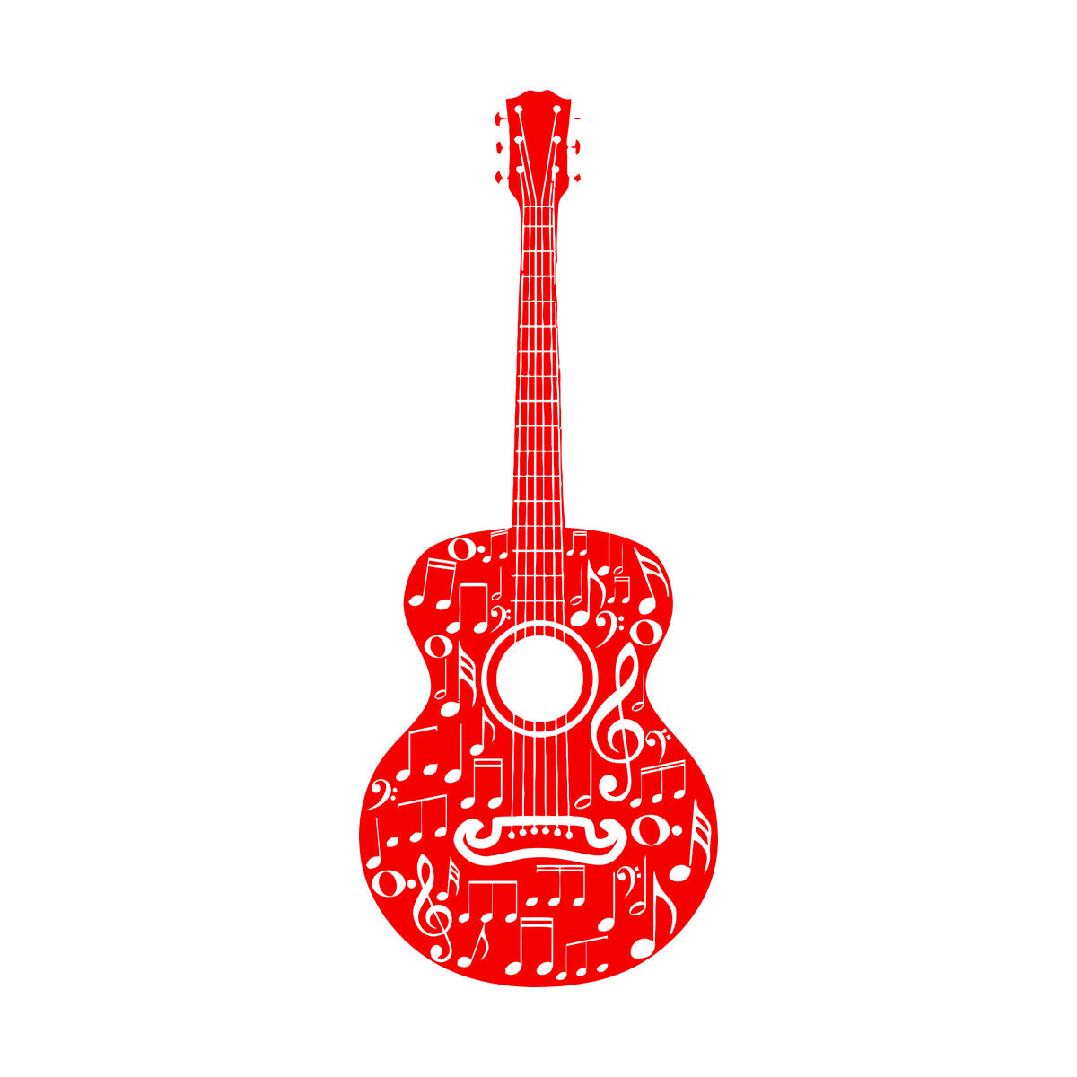 Lettering Stickers Table Teen Guitare Mucis Shop Musical Notes Car Body Decoration