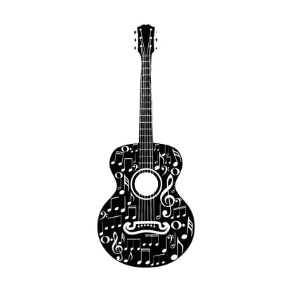 Lettering Stickers Table Teen Guitare Mucis Shop Musical Notes Car Body Decoration