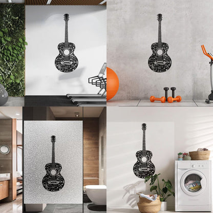 Lettering Stickers Table Teen Guitare Mucis Shop Musical Notes Car Body Decoration