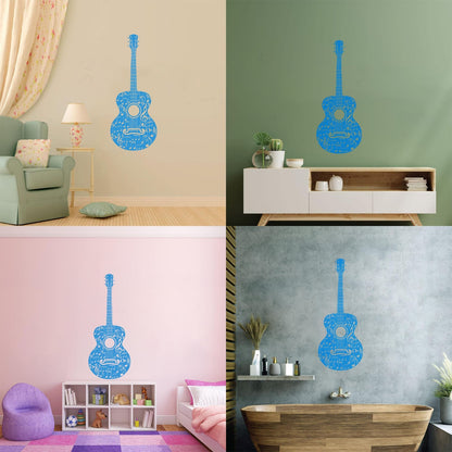 Lettering Stickers Table Teen Guitare Mucis Shop Musical Notes Car Body Decoration