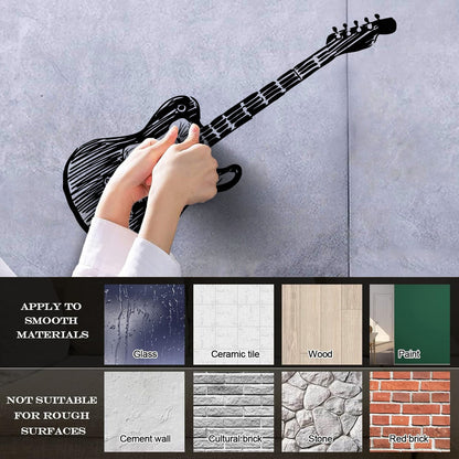 Wall Decals Paster Paper Teen Electric Guitar Musical Instrument Window Decals