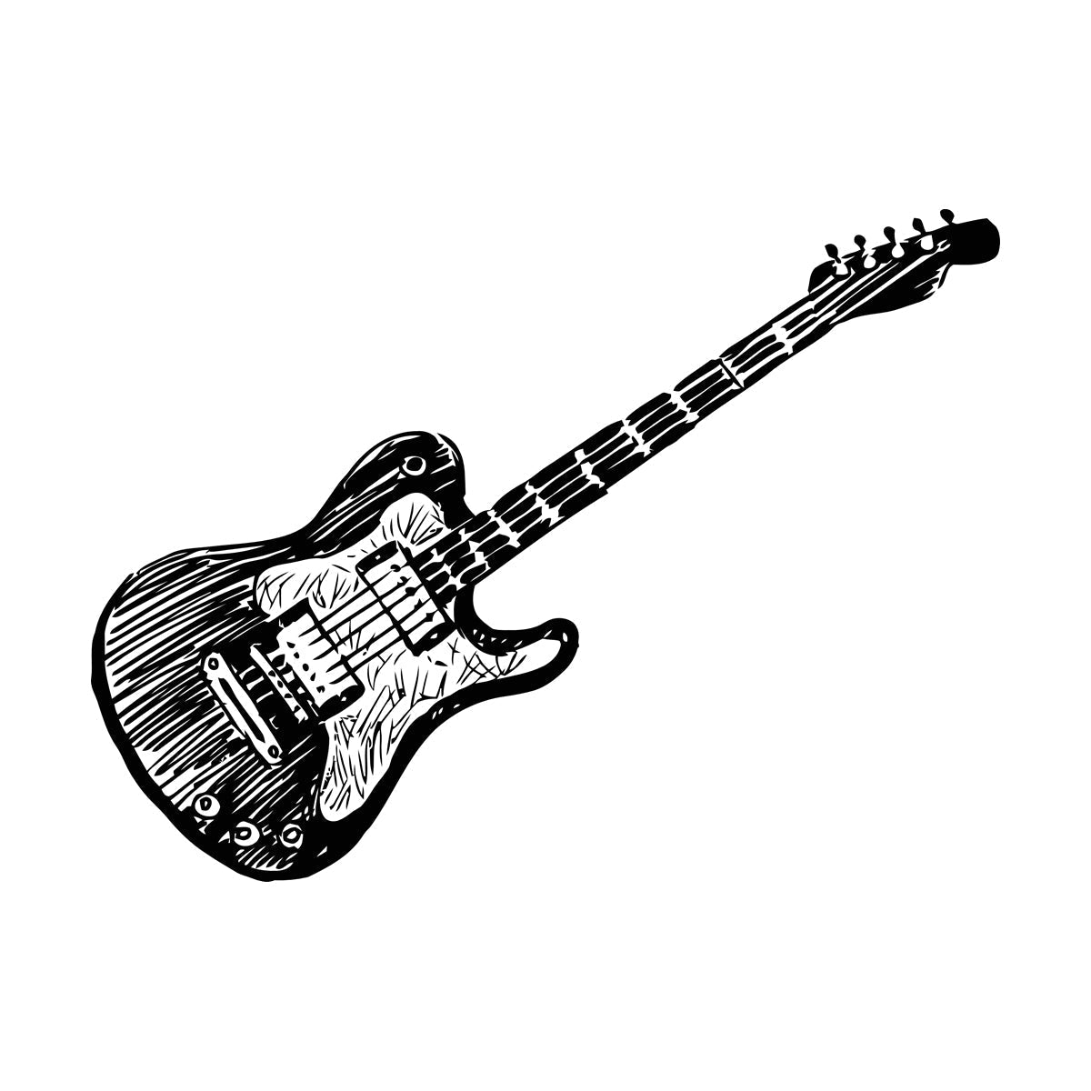 Wall Decals Paster Paper Teen Electric Guitar Musical Instrument Window Decals