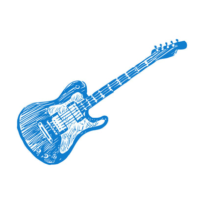 Wall Decals Paster Paper Teen Electric Guitar Musical Instrument Window Decals