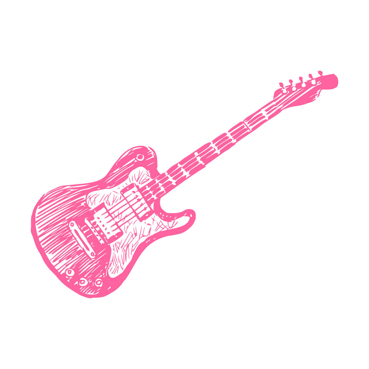 Wall Decals Paster Paper Teen Electric Guitar Musical Instrument Window Decals
