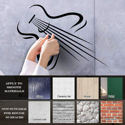 Teen Guitar Music Musical Instrument Wall Decals Store Decoration