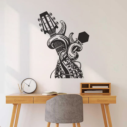 Vinyl Wall Decals Tentacles Guitar Music Musical Tattoo Culture