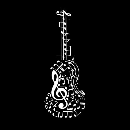 Engraving Decals Tuning Keys Treble Clef Abstract Guitar Musical Notes Removable Without Leaving Glue
