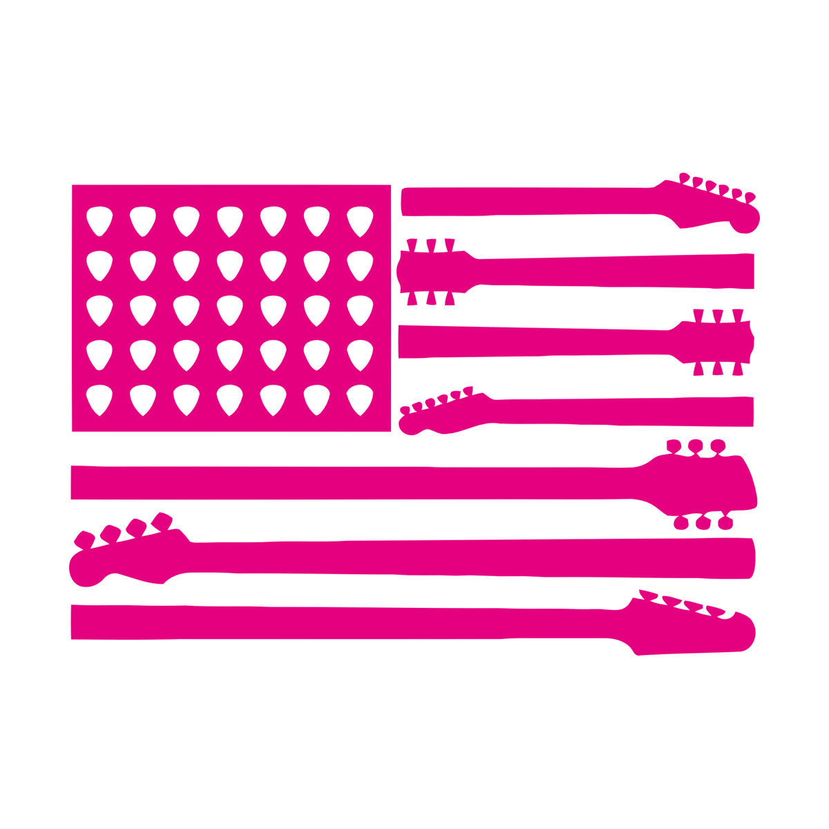 Mural And Wall Vinyl Decal United States Patriot Flag Guitar Music Musical Room Self Adhesive