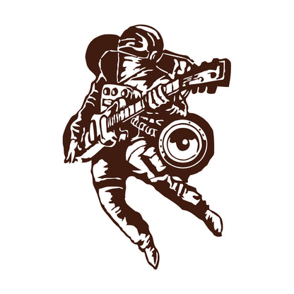 Fine Carving Stickers Cool Astronaut Musician Guitar Player Rock Music Space Equipped With Transfer Film Kit