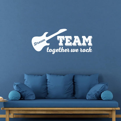 Fine Carving Decals Guitar Phrase Words Rock Music Art Mural Painting