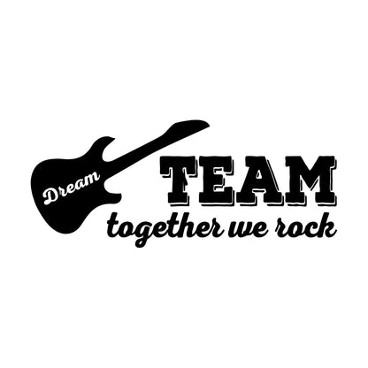 Fine Carving Decals Guitar Phrase Words Rock Music Art Mural Painting