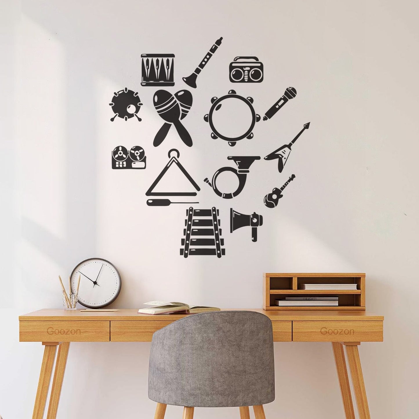 Vinyl Art Sticker Musical Instruments Music Guitar Piano Multiple Size Options