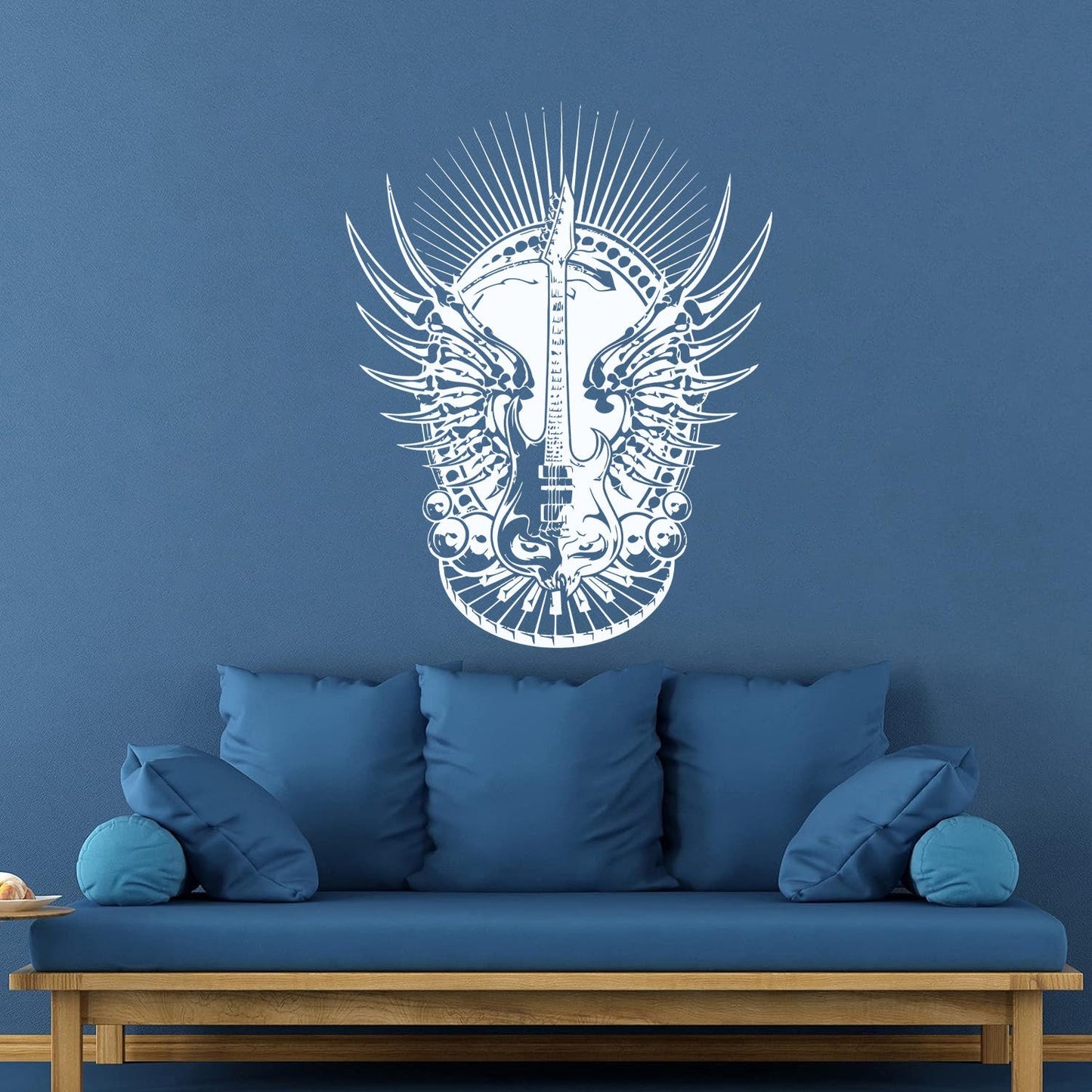 Lettering Decals Music Keyboard Piano Guitar Rock Sound Skeleton Bones It Won'T Fall Off