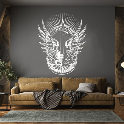 Wall Decals Pvc Pop Rock Music Guitar Musical Instruments Personalized Customization