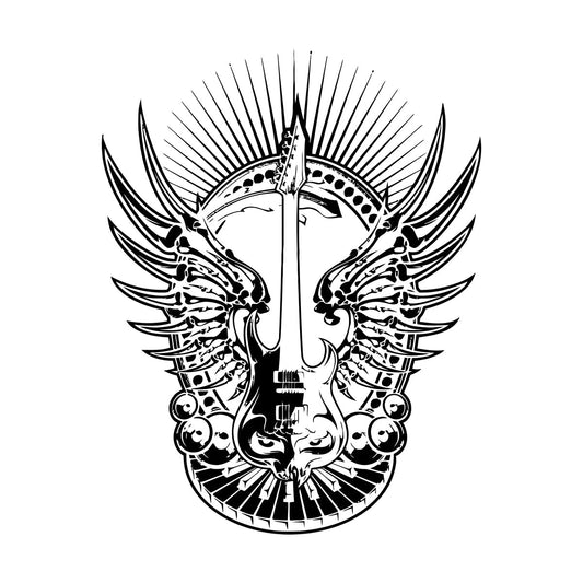 Wall Decals Pvc Pop Rock Music Guitar Musical Instruments Personalized Customization