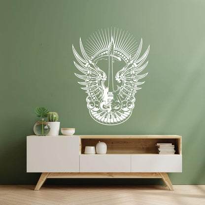Wall Decals Pvc Pop Rock Music Guitar Musical Instruments Personalized Customization