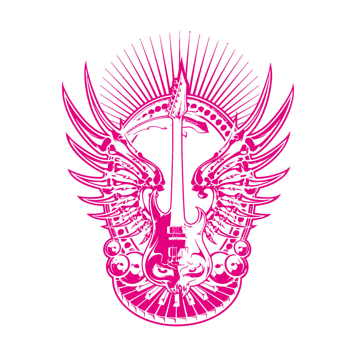 Wall Decals Pvc Pop Rock Music Guitar Musical Instruments Personalized Customization