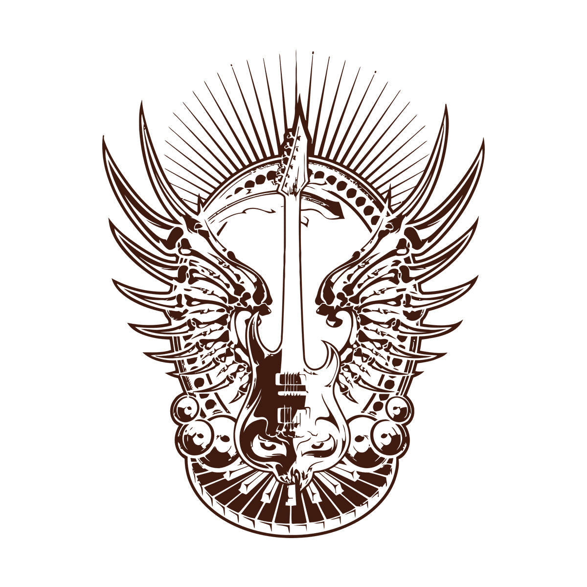 Wall Decals Pvc Pop Rock Music Guitar Musical Instruments Personalized Customization