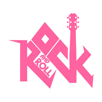 Rock And Roll Word Lettering Music Guitar Lettering Stickers Can Modify And Add Information