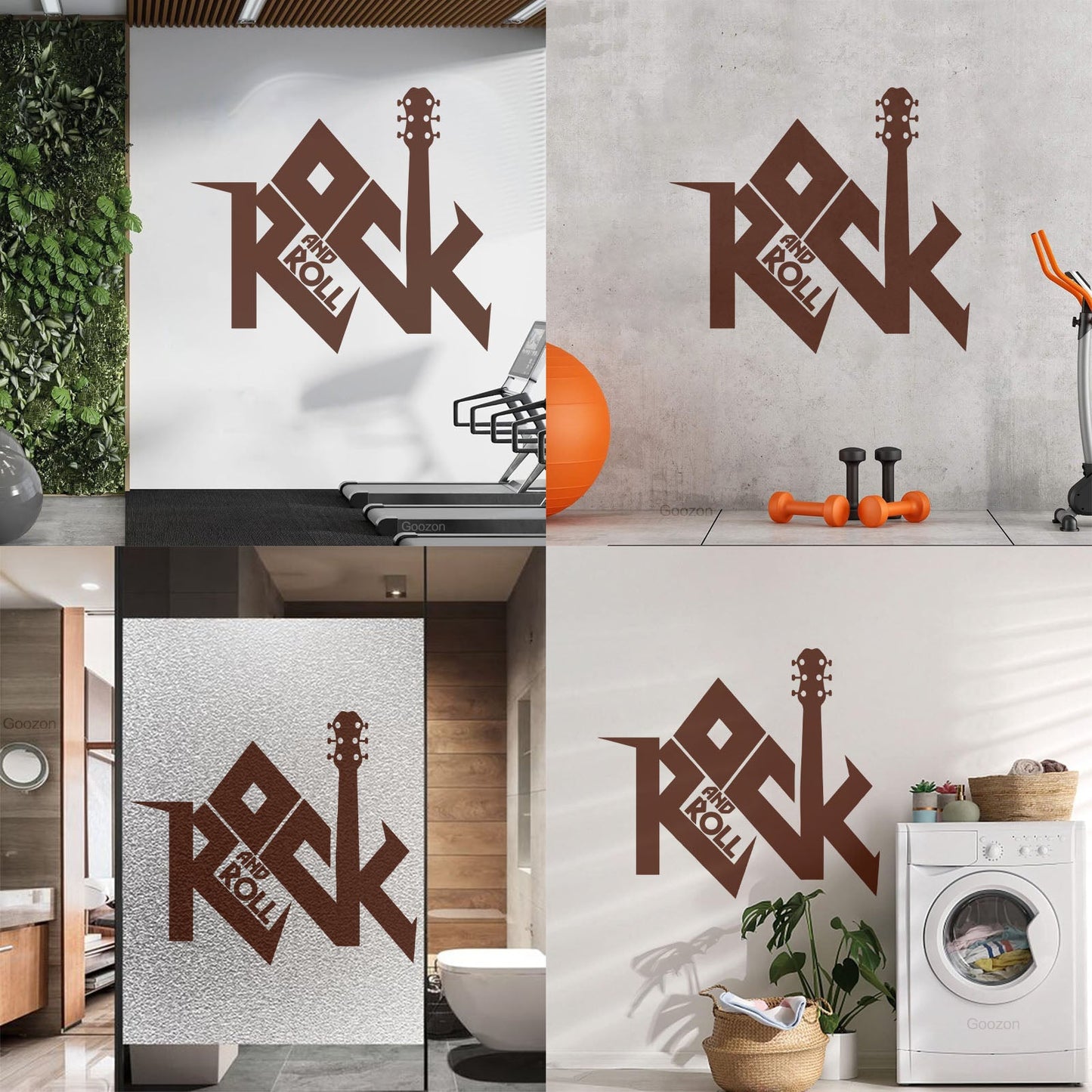 Rock And Roll Word Lettering Music Guitar Lettering Stickers Can Modify And Add Information