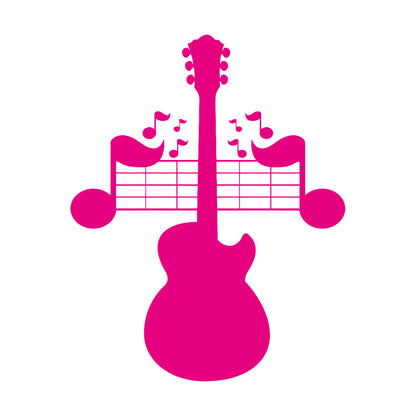 Wall Decals Paster Paper Sheet Music Guitar Musical Instrument Art Decoration