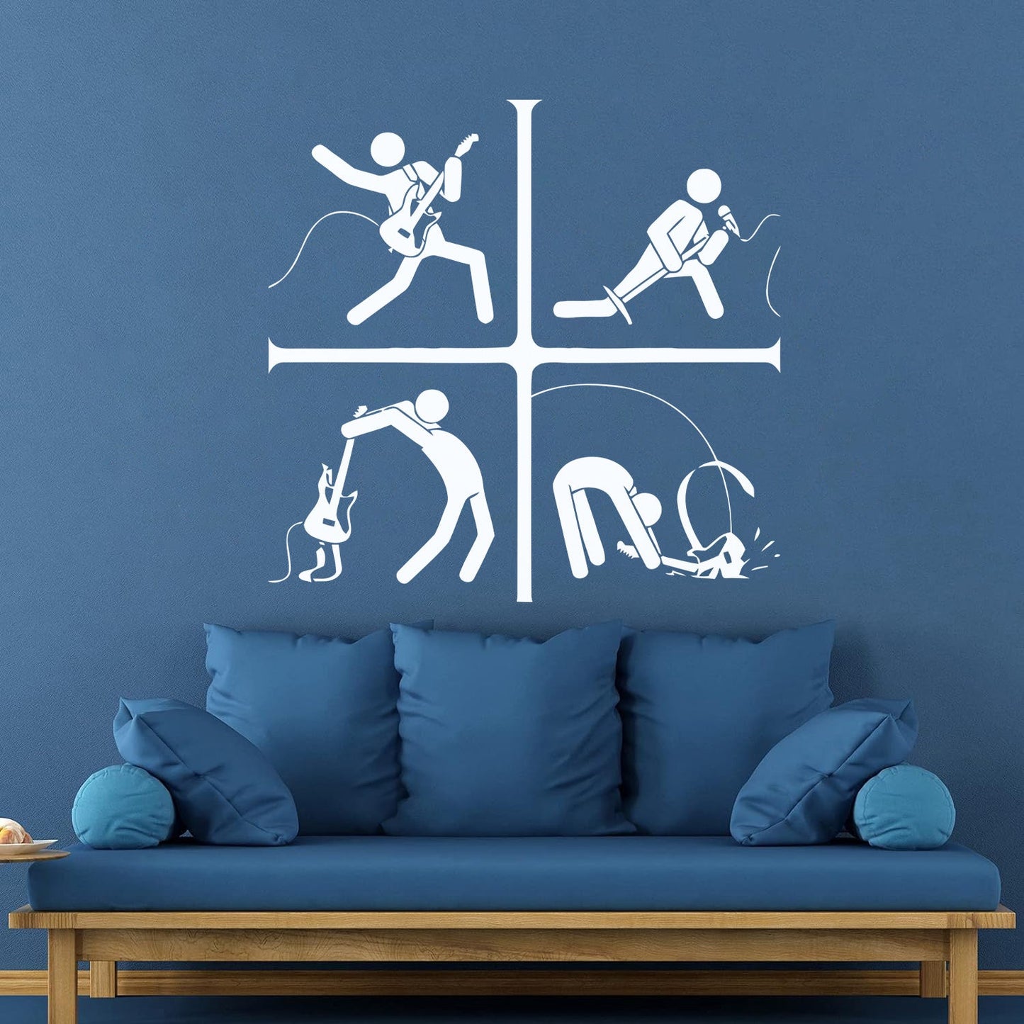 Wall Decals Guitar Music Rock Pop Notes Car Body Decoration