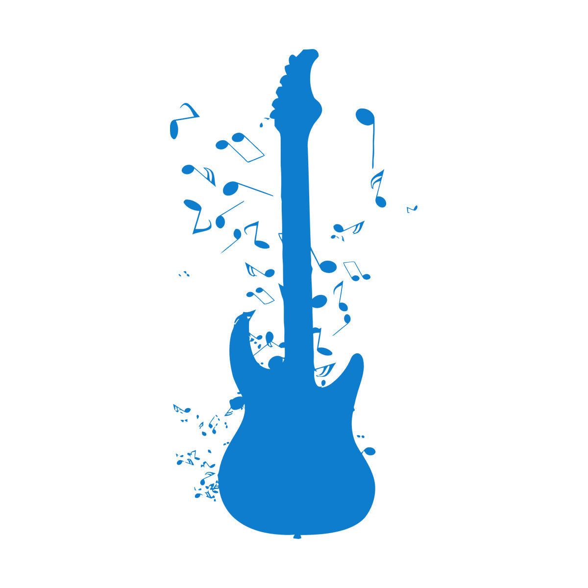 Guitar Notes Rock'N'Roll Music Vinyl Wall Decals Window Decals