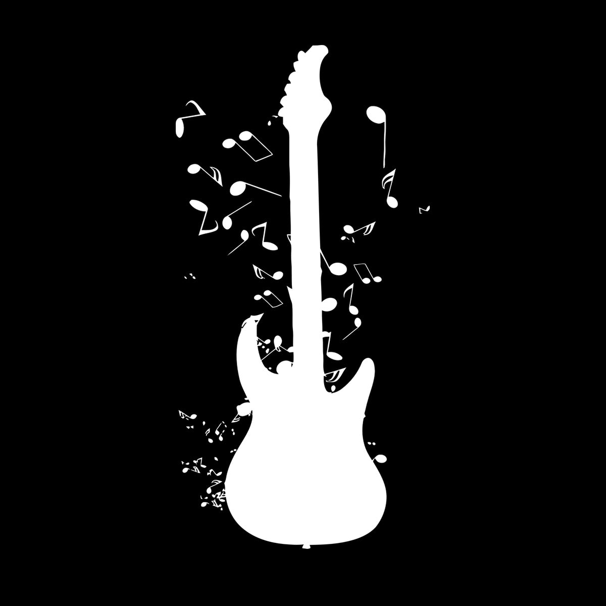 Guitar Notes Rock'N'Roll Music Vinyl Wall Decals Window Decals