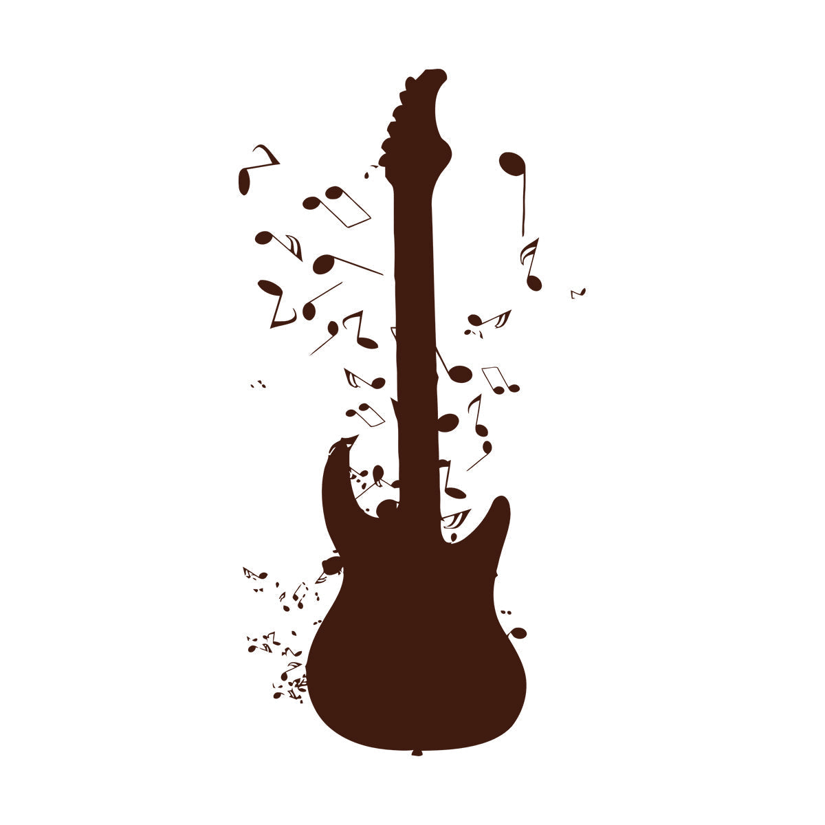 Guitar Notes Rock'N'Roll Music Vinyl Wall Decals Window Decals