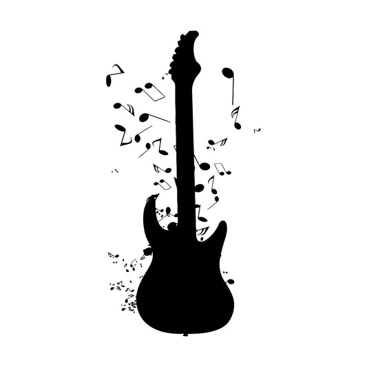 Guitar Notes Rock'N'Roll Music Vinyl Wall Decals Window Decals
