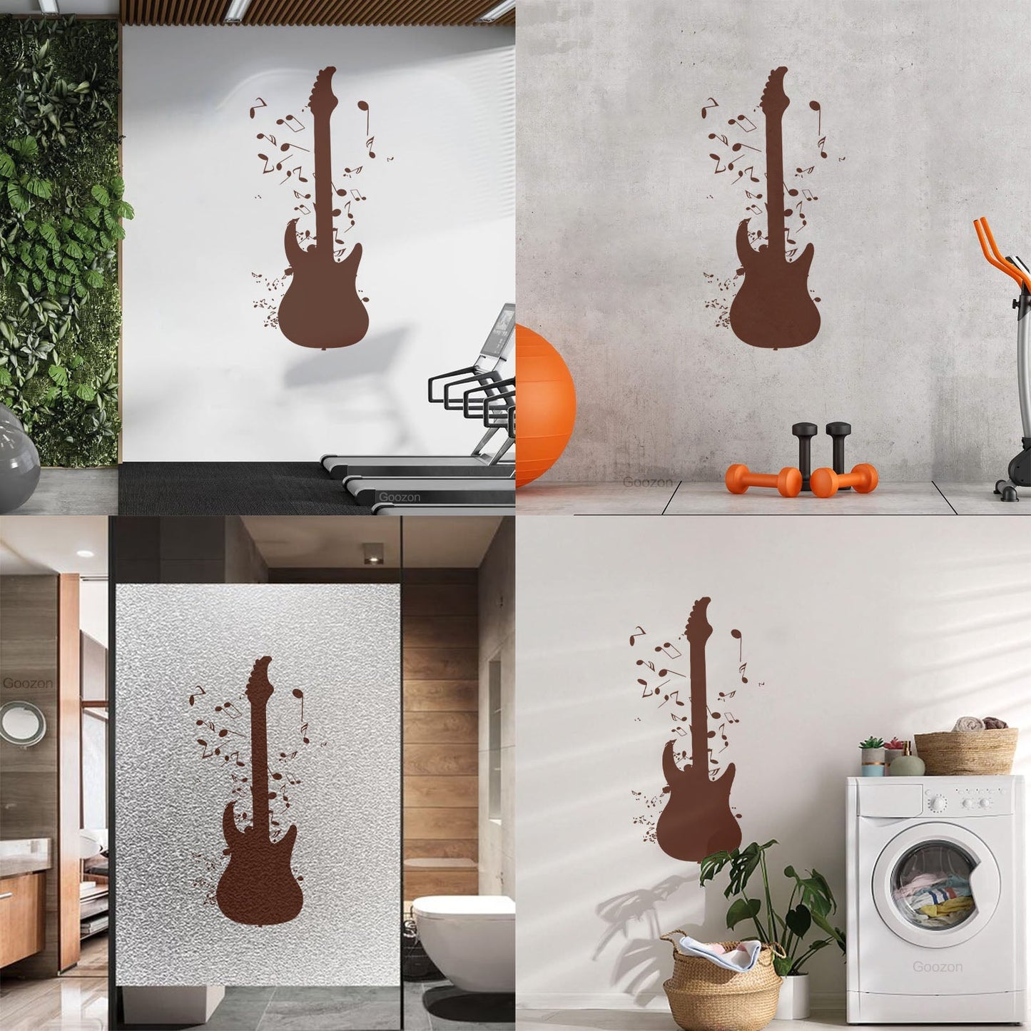 Guitar Notes Rock'N'Roll Music Vinyl Wall Decals Window Decals