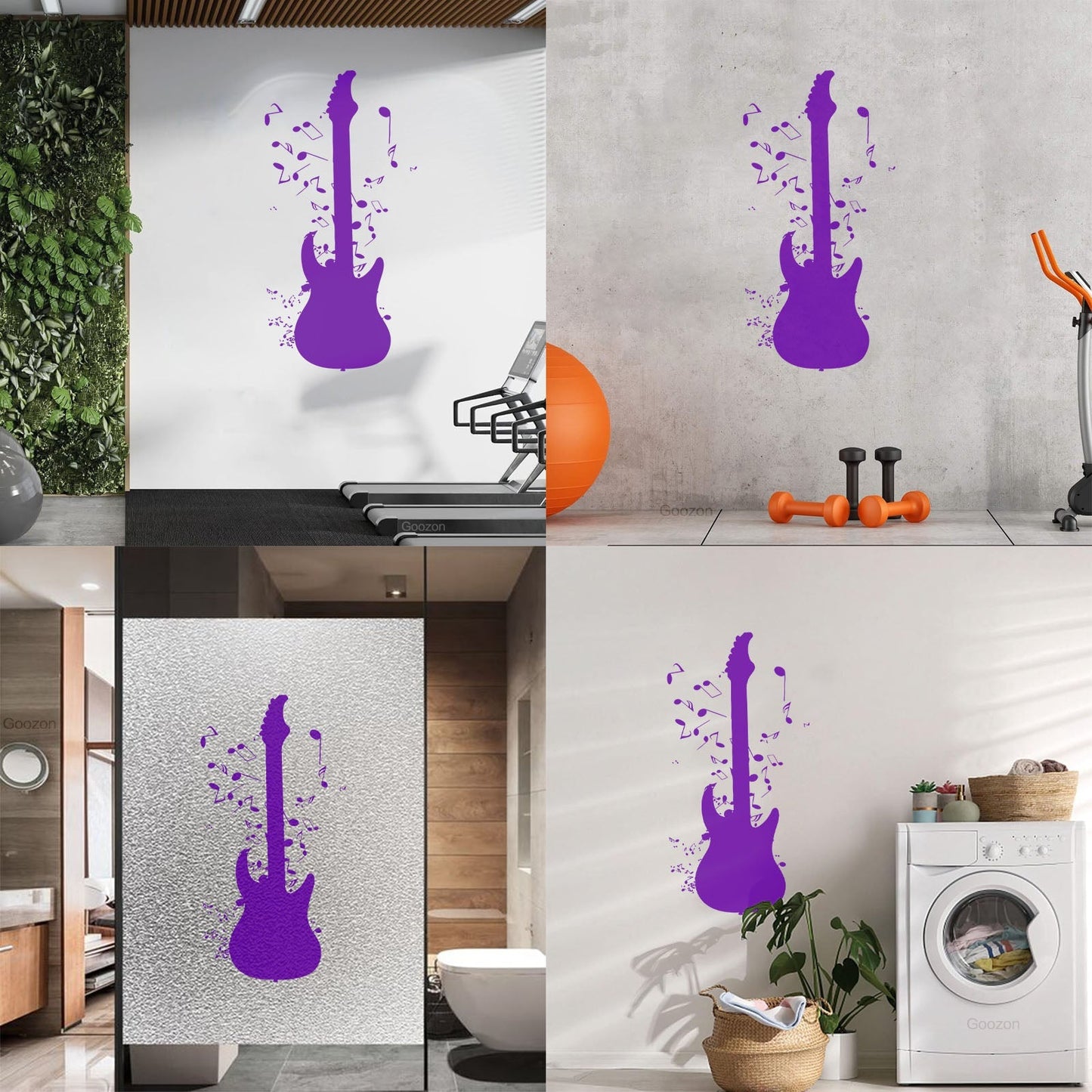 Guitar Notes Rock'N'Roll Music Vinyl Wall Decals Window Decals