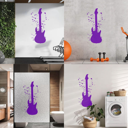 Guitar Notes Rock'N'Roll Music Vinyl Wall Decals Window Decals